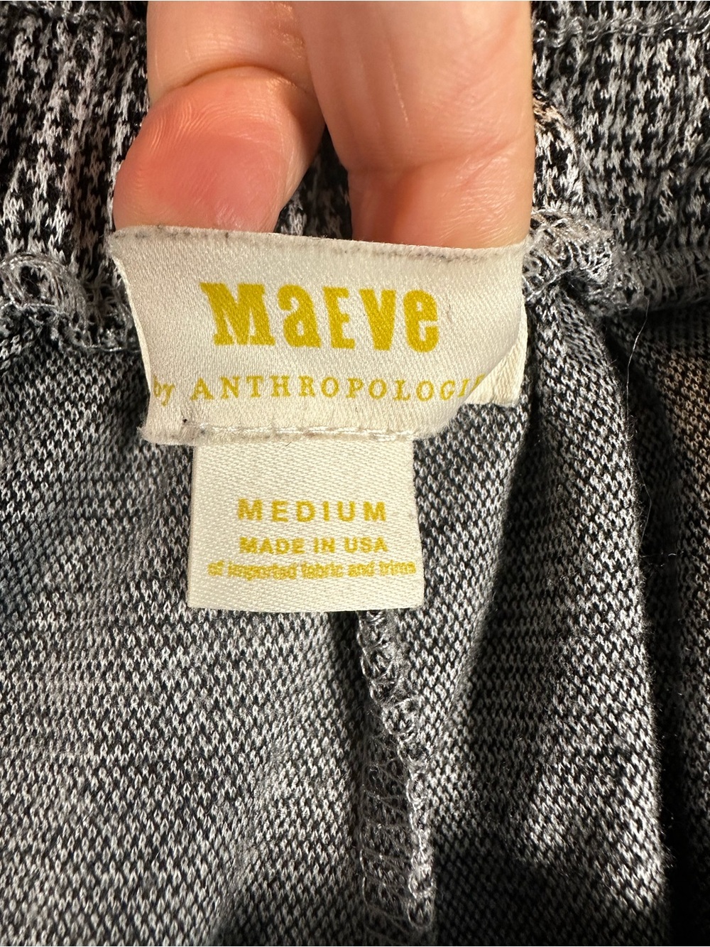Maeve by Anthropologie Houndstooth Wide Leg Cropped Pants Size Medium - Picture 8 of 10